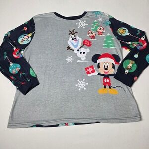 Disney 100th Anniversary Christmas Pajama Top Mens XL Mickey Olaf and Others